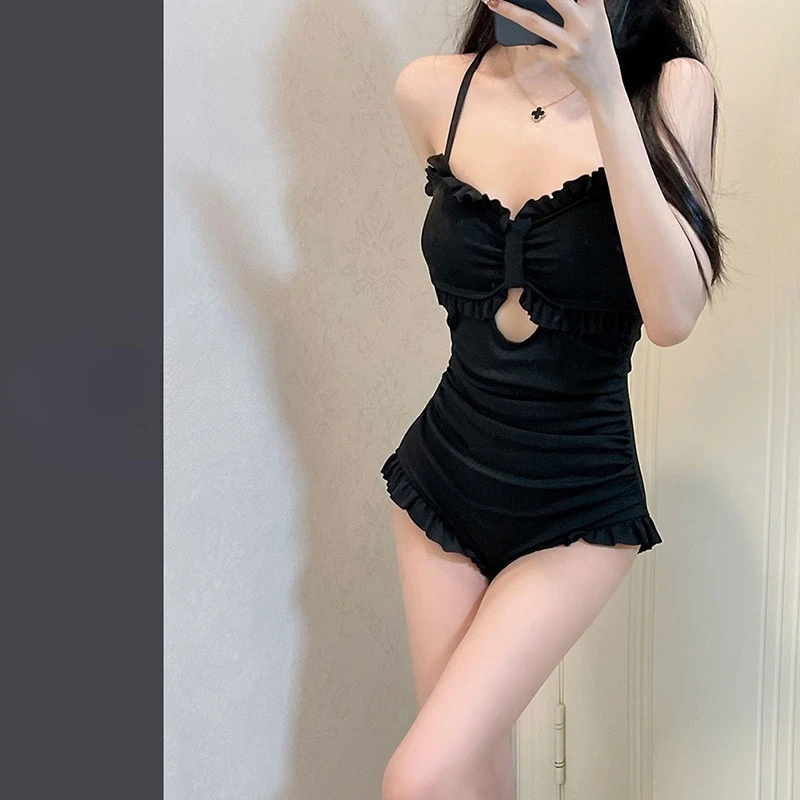 2026 Summer Women Long Sleeve Swimsuit Conservative One Piece Tummy Control Bathing Suit image 2