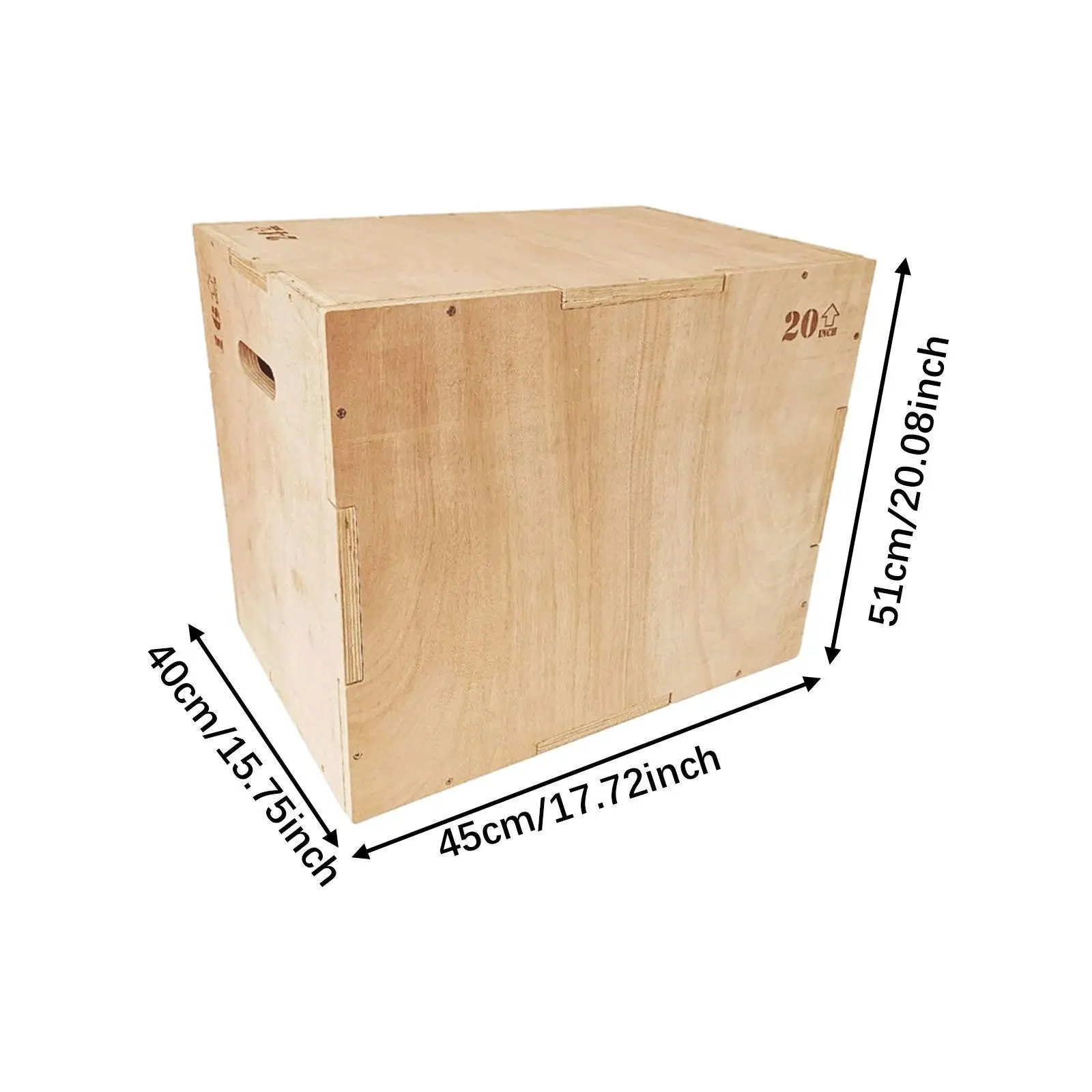 Plyo Box Wood Agility Box for Home Gym Lunges Conditioning Strength Training