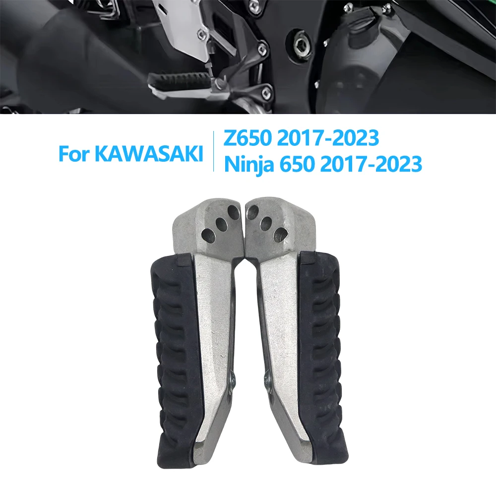 

Rear Footrest Footpegs For KAWASAKI Z650 Z-650 Ninja 650 2017 2018 2019 2020 2021 2022 2023 Motorcycle Replacement Parts