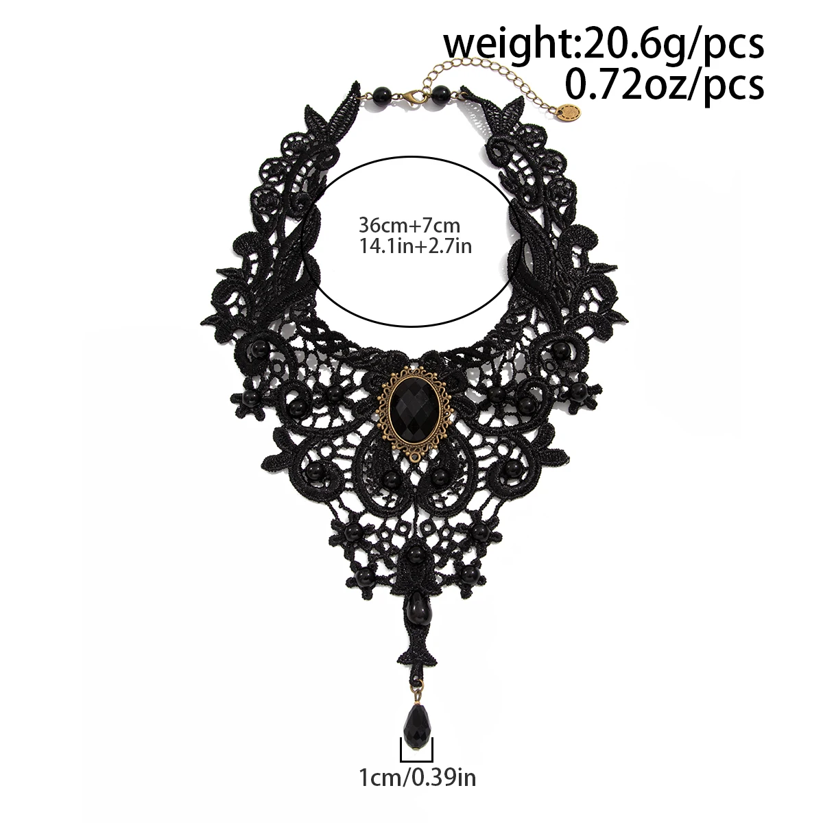 KunJoe Gothic Hollow Out Black Lace Choker Necklace Women Vintage Punk Red Blood Drop Pendant Necklace Halloween Neck Chain New