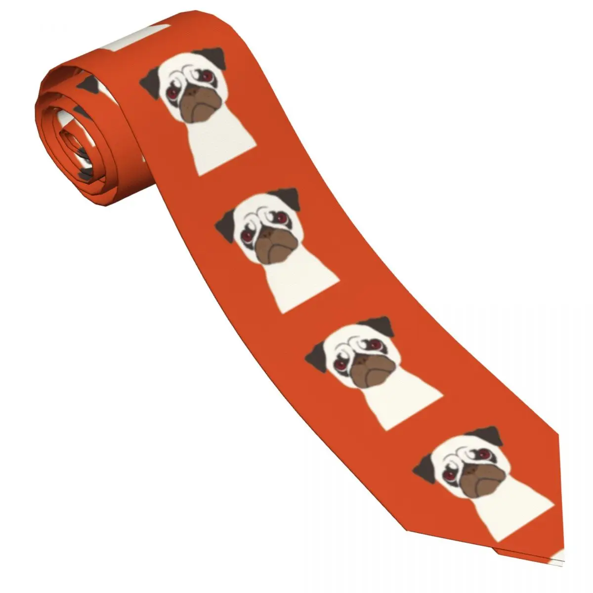 Casual Arrowhead Skinny Pug Dog Necktie Slim Tie For Party Formal Tie