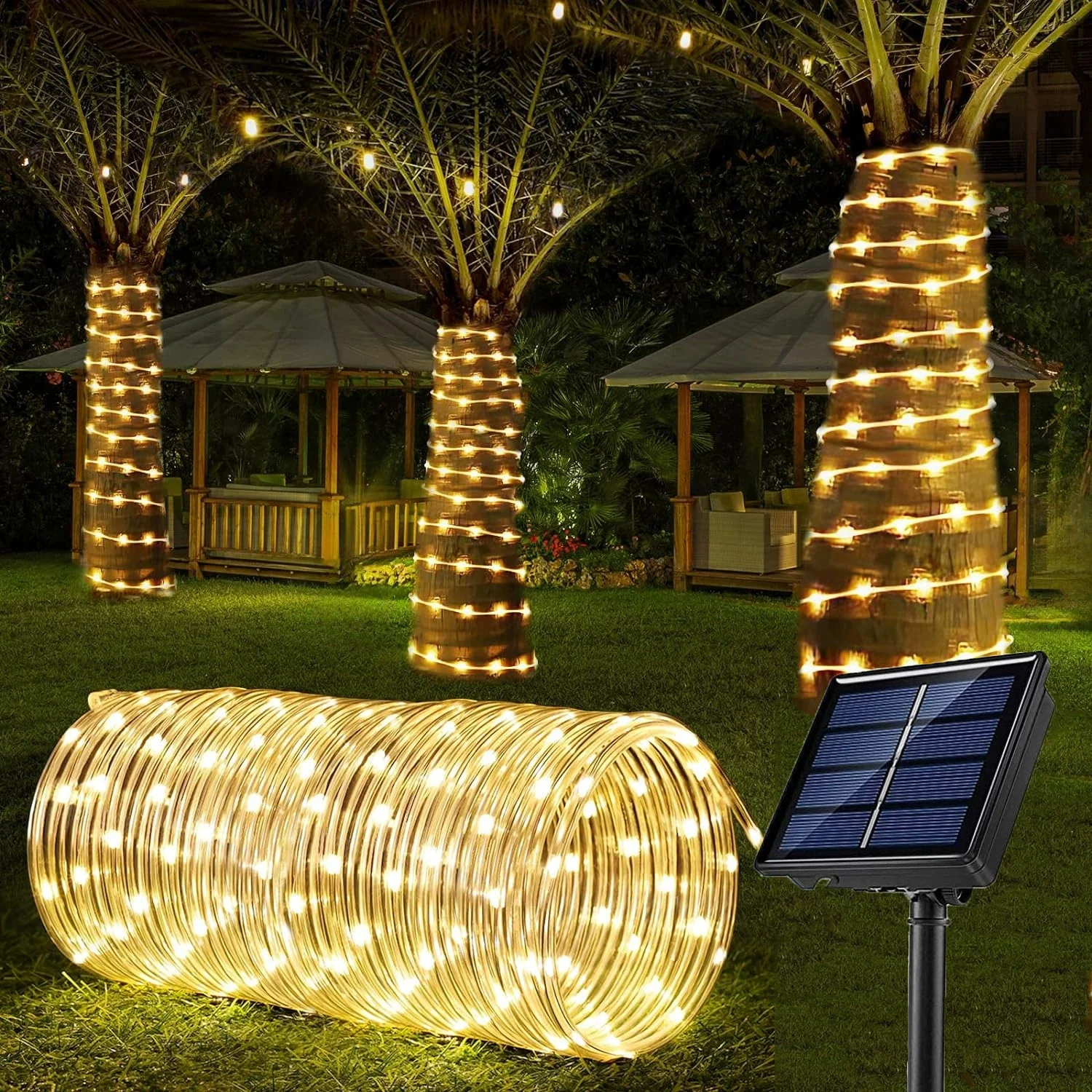 

Светодиодная солнечная гирлянда-лента для декора сада, газона, деревьев, забора, улицы, праздников