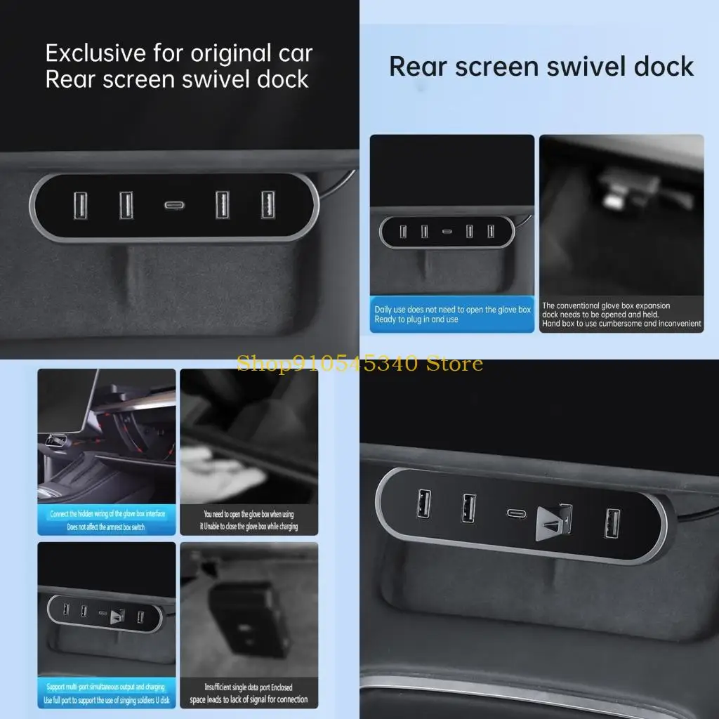 

U2JA For Y USB Hub Fast ChargersDocking Station with Cable Expansion Splitter