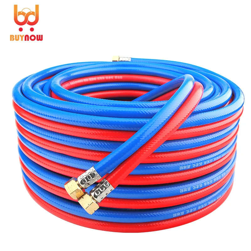 Good quality Oxygen Acetylene Tube Double Color Connection Hose High Pressure Oxygen Gas Tubing Parallel Gas Pipe 8mm 60bar 6mpa