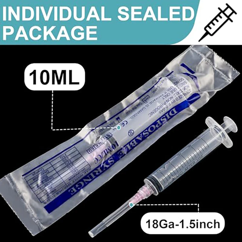 10ml Disposable Luer Lock Syringe with 18G 1.5