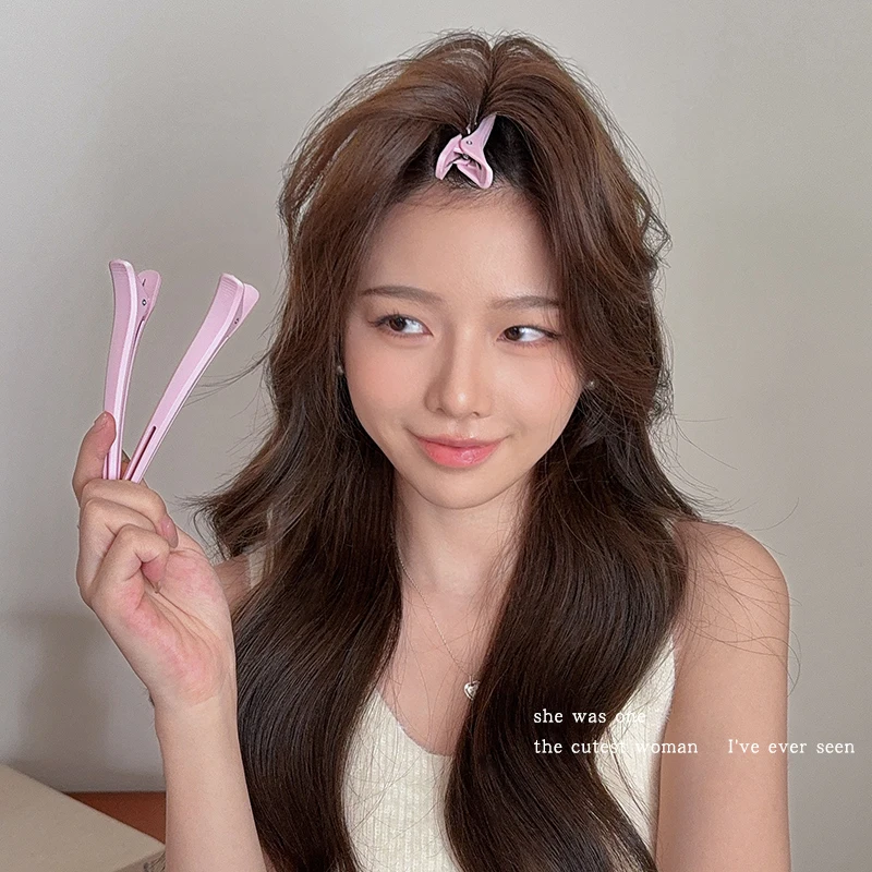 

3Pcs Face Wash Makeup Seamless Hairpin Women's Forehead One Word Duck Bill Clip Headgear Fluffy Hair Root Fixed Bangs