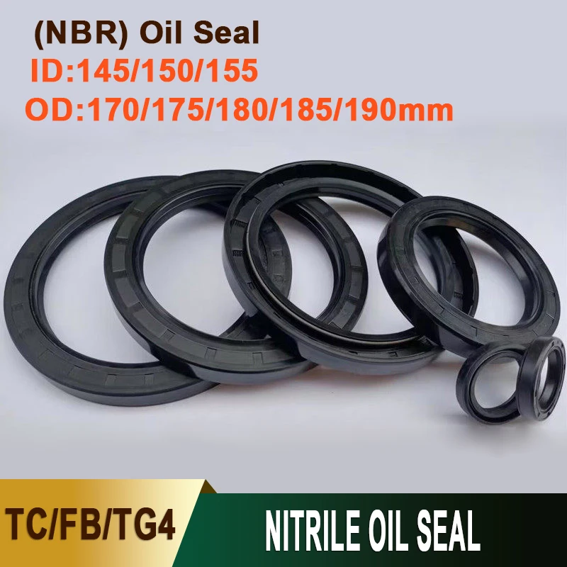 NBR Oil Seal ID145/150/155mm TC/FB/TG4-Skeleton Oil Seal Nitrile Rubber Shaft Seal Double Lip Oil Seal For Auto Truck Machinery