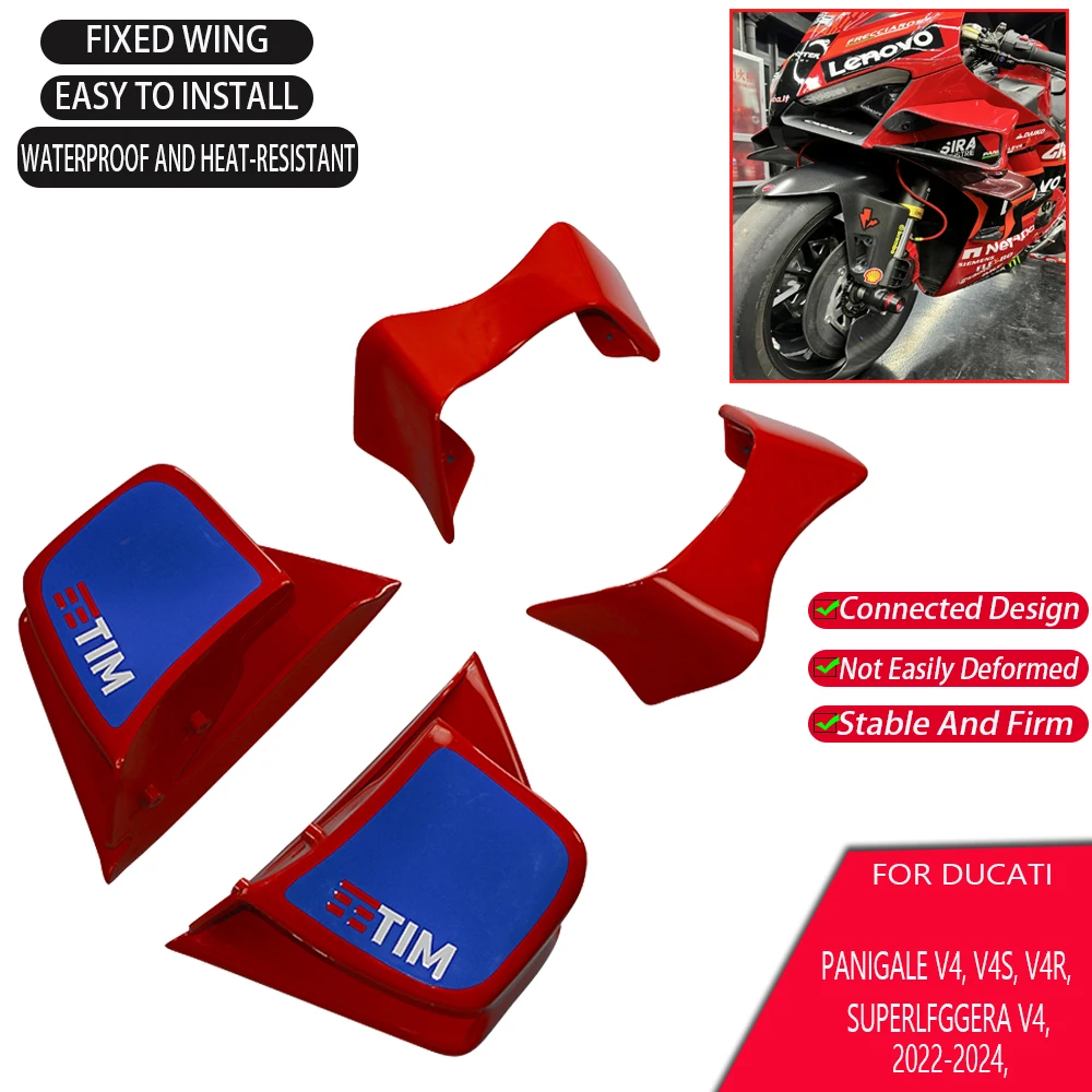 The Fixed Wing On The Side Of The Motorcycle Is Suitable For The Ducati Panigale V4 V4S V4R,Superleggera V4 2022-2024 New Design