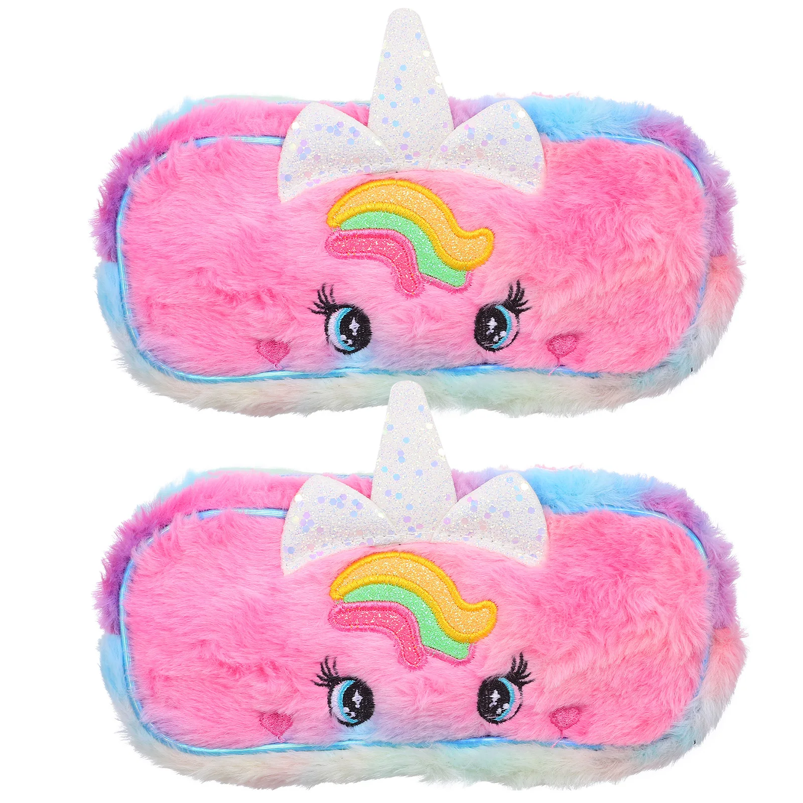 

2Pcs Pink Pen Holder Pouch Cute Animal Design Spacious Capacity Trendy Colors Perfect for School and Home Use Stationery Pen Bag