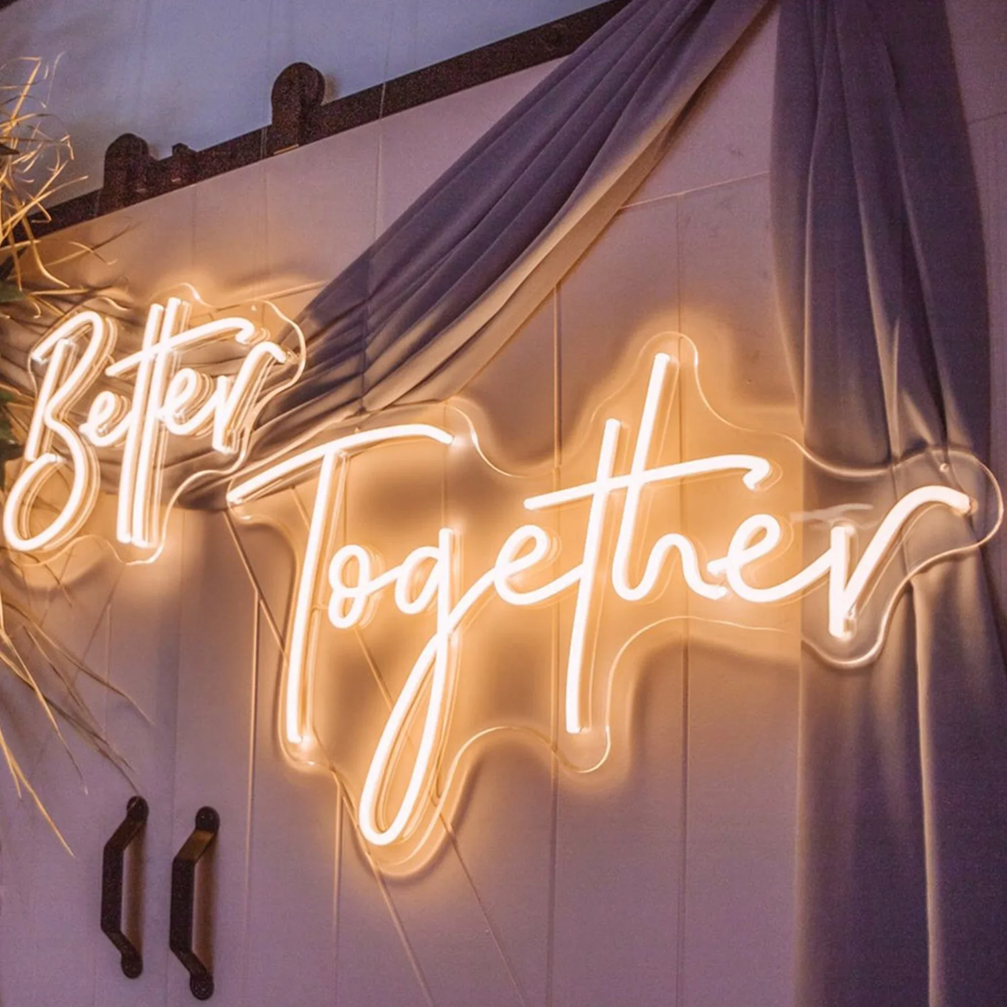 Better Together Neon Sign Wedding Decor Birthday Party Led Lights Wall Hanging Bedroom Personalize  Engagement Gifts Neon Lights