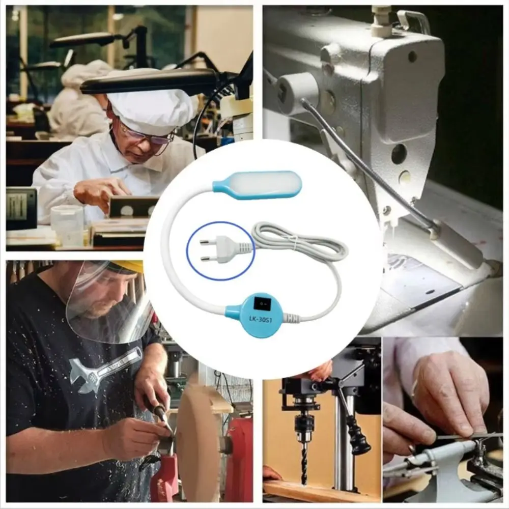Flexible Sewing Machine Light Adjustable Super Bright Goose Neck Work Lamp Plastic Portable Industrial Lights Lathe