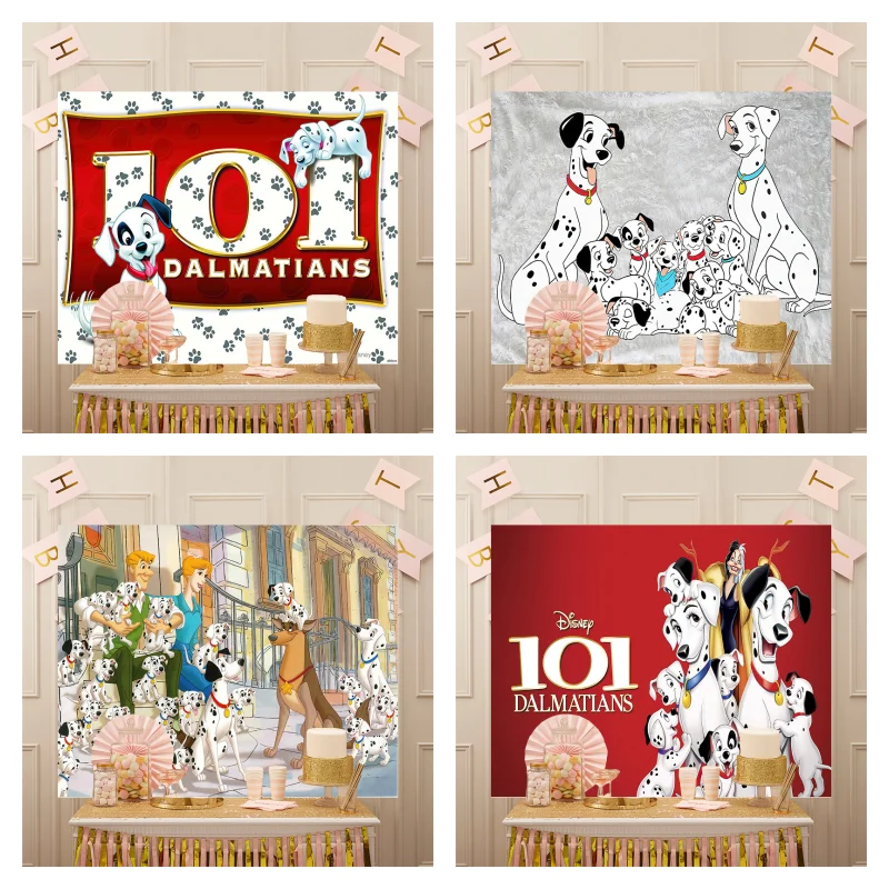 Disney  101 Dalmatians Tapestry Baby Gift One Hundred and One Dalmatian Background Birthday Party Supply Backdrop Home Decortion