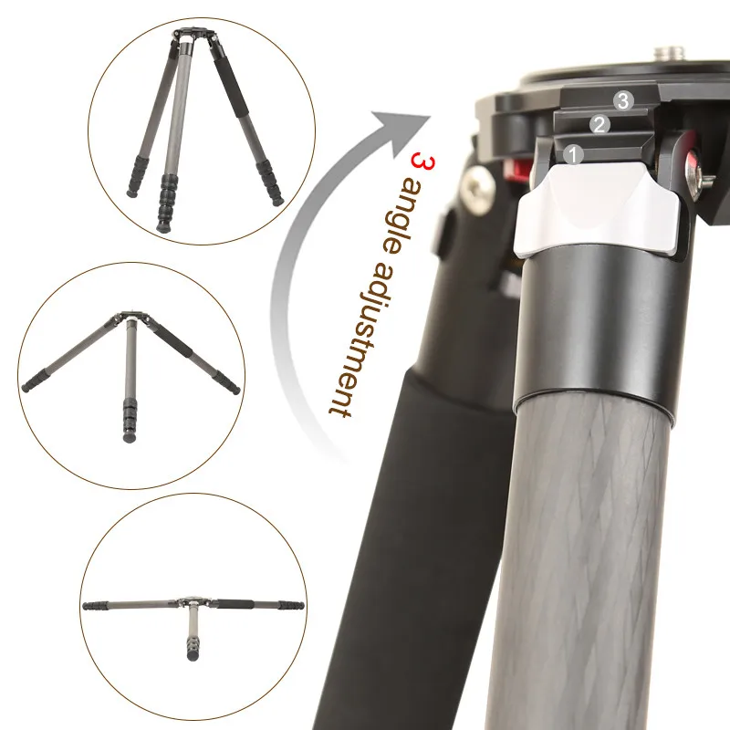 Obo Tripods V880A Wholesale Load Bearing 25KG Carbon Fiber Tripod Professional with Removable Monopod