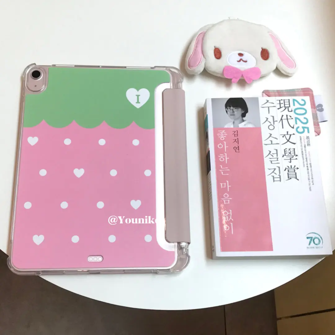 

Korea Ins Sweet Girl Cute Strawberry Y2K Cover For iPad Pro 13 11th M5 M4 12.9 A16 10 8 7 9th 10th Air 11 M2 M3 Mini Tablet Case