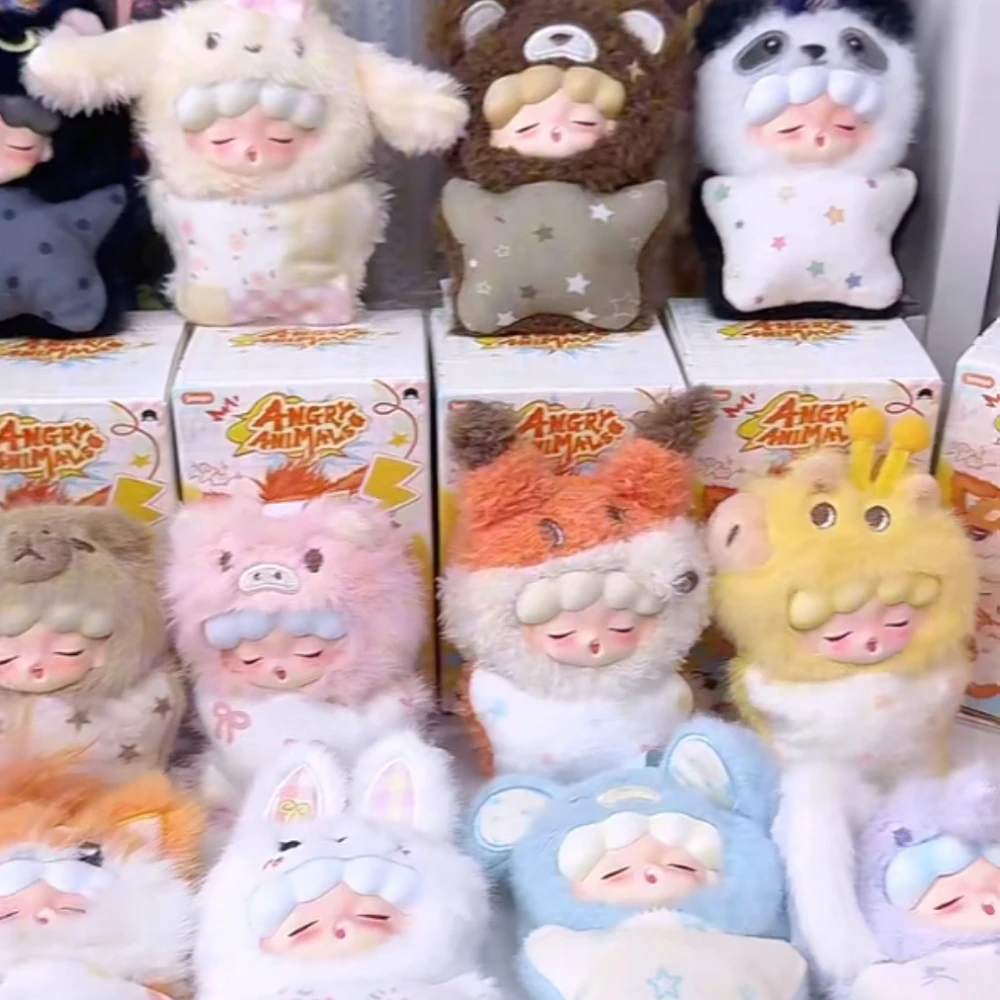 

YUMO Angry Animals Action Figure Cute Desktop Blind Box Keychain Mystery Box Kawaii Ornament Anime Doll Pendant Surprise Bag