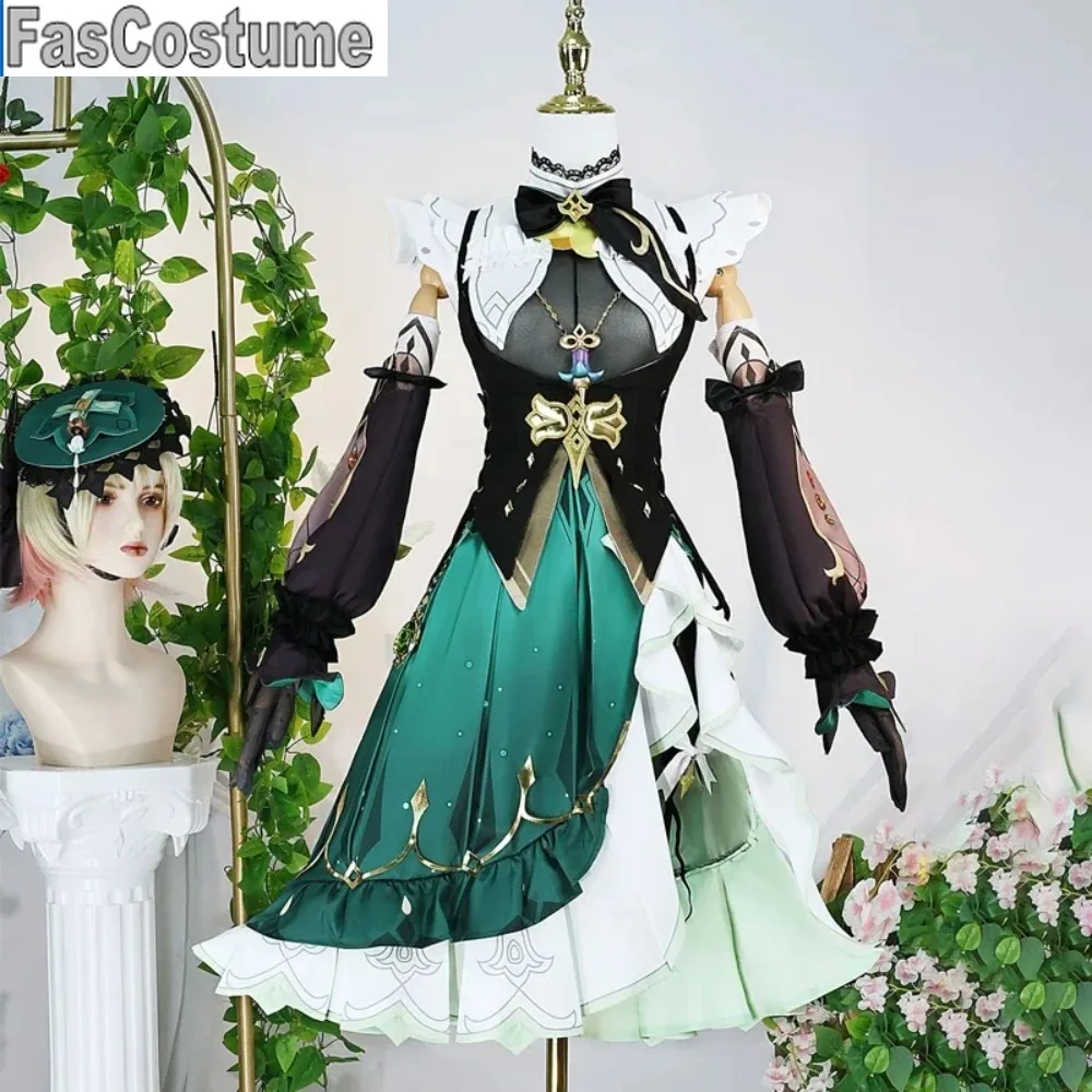 

FasCostumeEmilie Cosplay Costume Genshin Impact Carnival Uniform Wig Anime Halloween Costumes Women Game