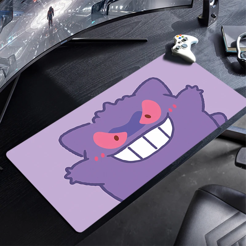 Large Gaming Customized Mouse pad G-Gengar Non-slip rubber Office desk mat Game keyboard pad Desk Mats P-Pokémon Home Decor