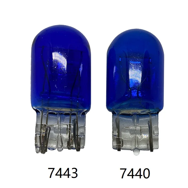 1PCS Blue W21 5W T20 580 7443 7440 Halogen Lamp Xenon White 5000K Halogen Side Light Hid Bulb Parking Lighting