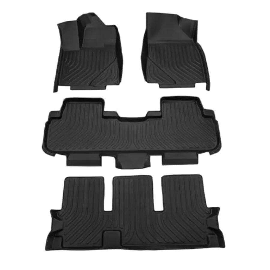 

Floor Mats for Toyota Highlander 7/8 Seats 2014-2019 All Weather Floor Liners Heavy Duty Car Mats Black Premium Protection