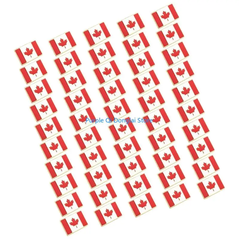 L21E Premium Canada Flag Brooch With Geometric Design Minimalist Geometric Pin Perfect For Shirts Jackets And Backpacks