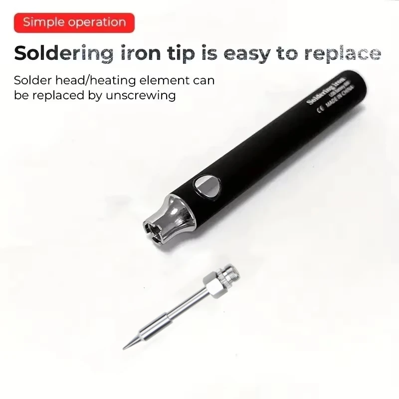 USB 5V 8W Soldering Iron Tool Pen DIY Welding Pen Without Cable, Home Outdoor Convenient Welding Repair Tool Set