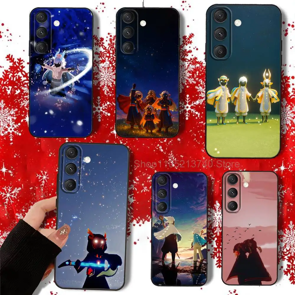 Funda de teléfono Children of the LightS SkyS para Samsung S22,S24,S20,S25,S23,S30,S21,Ultra,Plus,Fe,Lite 4G,5G, funda suave negra
