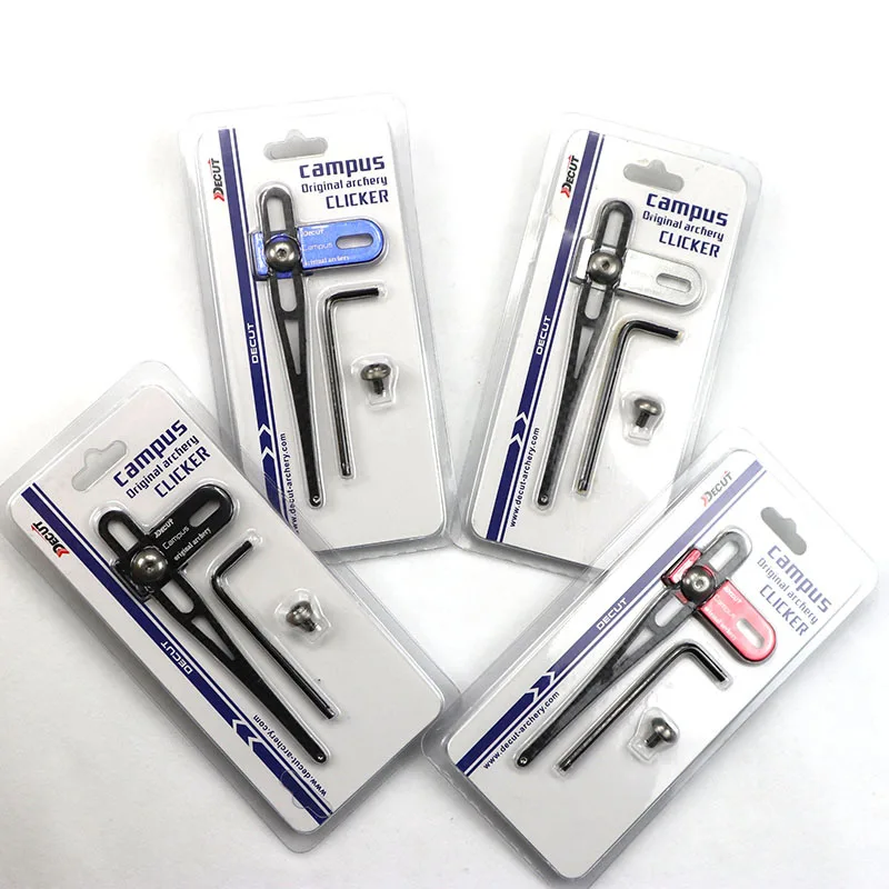 DECUT Aluminum Carbon Adjustable Metal Archery Signal Clicker Recurve Bow Hunting Shooting Professional Competition Accessories