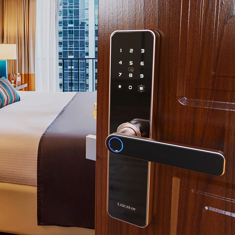 Beveiliging Airbnb Home Cerradura Digitaal goudkleurig slim deurslot Werk met Alexa voor appartementgebouwen