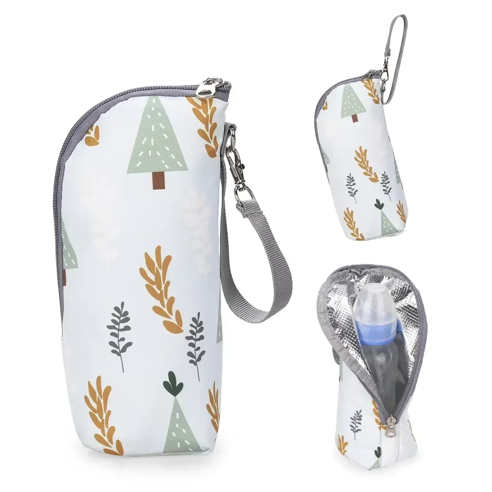 

Portable aluminum film bottle insulation bag zipper design, mommy preservation bag, baby travel bottle storage bag