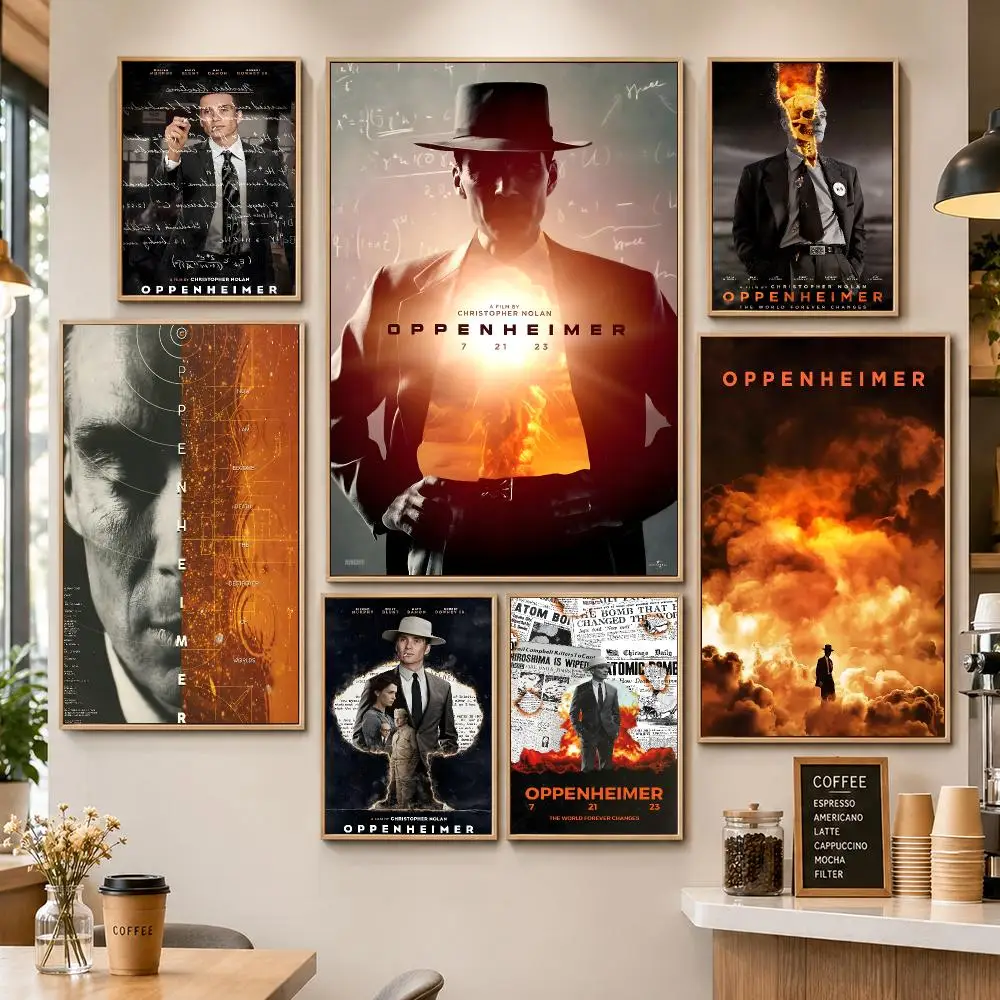 Film Oppenheimer Historical Drama Atomic Cinema Poster HD Wall Decor Apartment Dorm Office Cafe Bedroom Home Gift