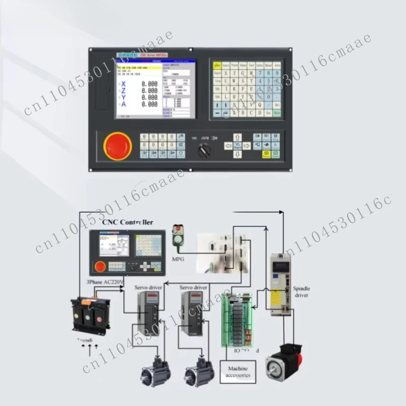 Industrial machinery numerical control controller 6-axis analog 5-axis CNC mini controller set with CNC lathe milling machine