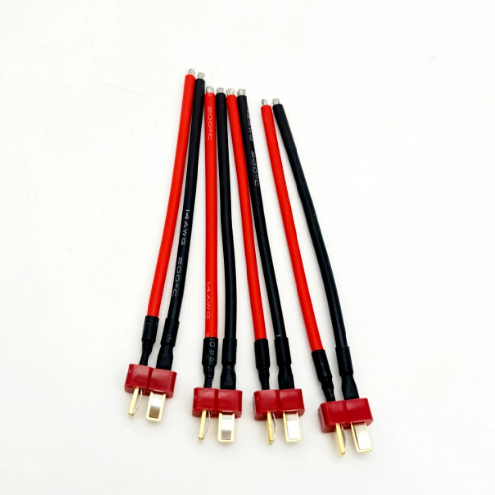 4 Stück Deans T-Stecker (männlich/weiblich) mit 14AWG weichem Silikondraht für RC Lipo Akku – Erweiterungskabel im Großhandel – Detail 6