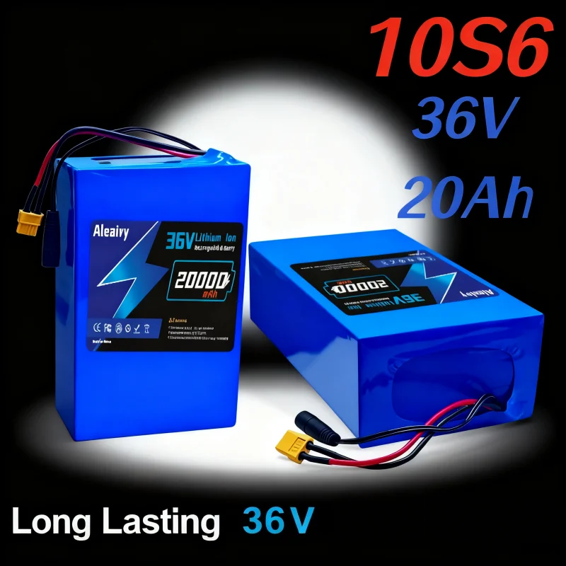 ultra-large capacity 36V 20Ah 10S6P  Li-ion Battery Pack for, High Power Rechargeable Battery with BMS for Long Distance Riding view 3