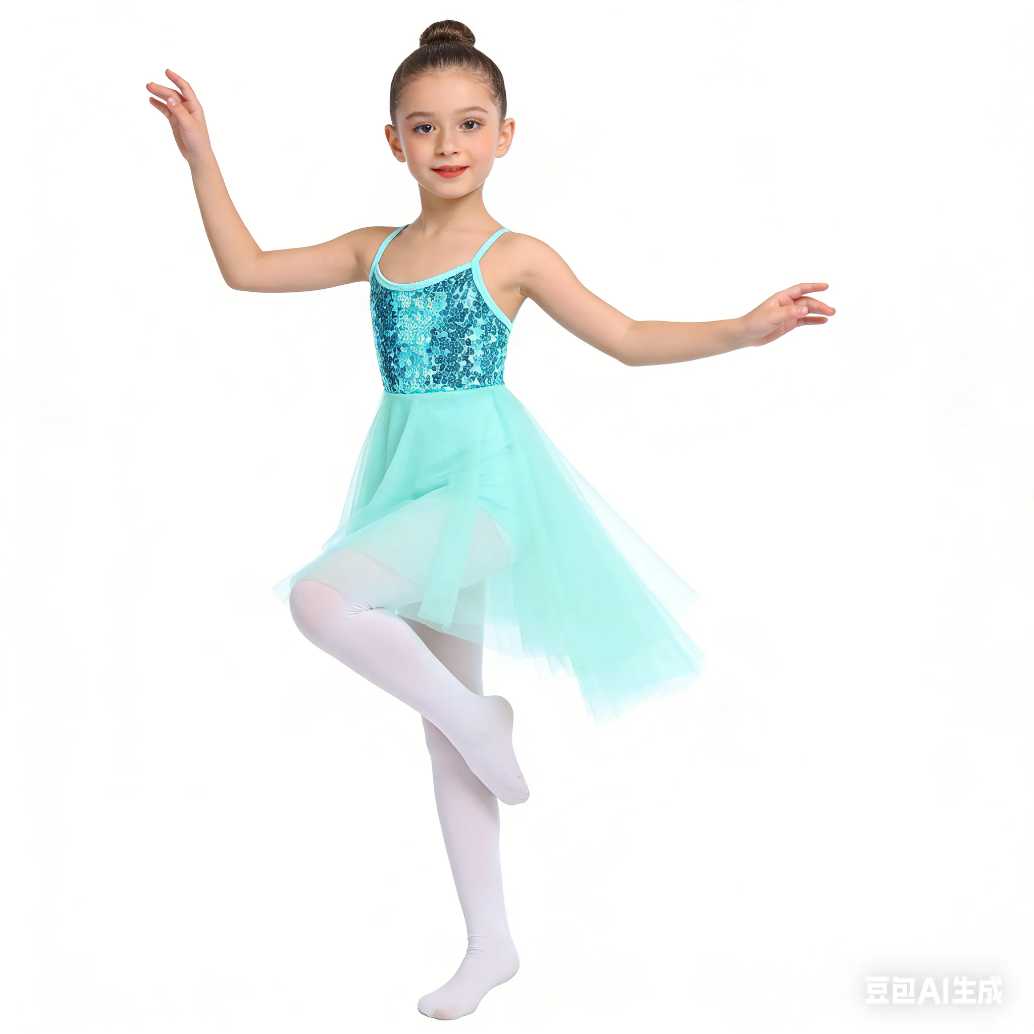 Kids Girls Ballerina Tutu Ballet Lyrical Dance Dress Gymnastics Leotard Sequins Fairy Tutu Ballet Jersey Dance Dress Costumes