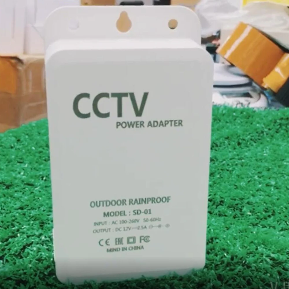 防水屋外電源アダプター,cctvセキュリティカメラ,ptz,wifi,ip,高速配送,12v,2.55a,110v-240v,4個