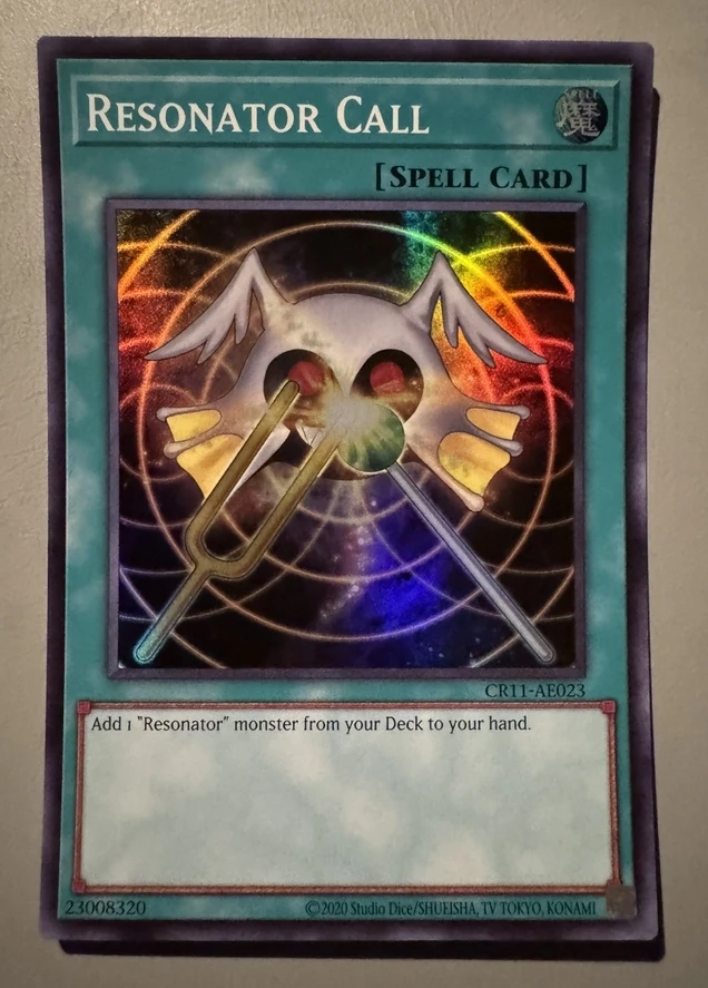 Yugioh KONAMI Duel Monsters CR11-AE023 Resonator Call Super Rare Asian English Collection Mint Card