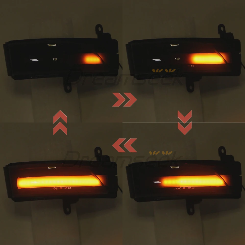 Espejo retrovisor LED con luz de señal de giro secuencial para Subaru Forester / Subaru Outback / XV / WRX / Legacy Side Smoke