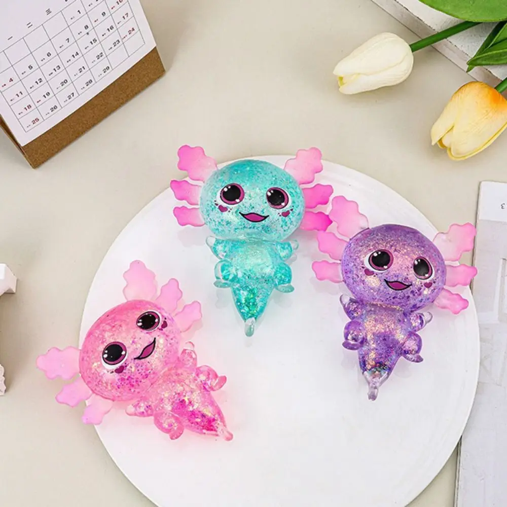 Fun Squeeze Maltose Fidgets Slow-rebound Elasticity Stretchy Axolotl Squeeze Colorful Maltose Texture Salamander Squishy