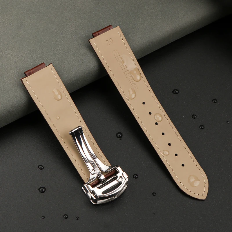 Genuine Leather Watch Strap for Men and Women For Cartier Blue Ballons W69012Z4 W69016Z4 W6920085 Genuine Cowhide Watch Band