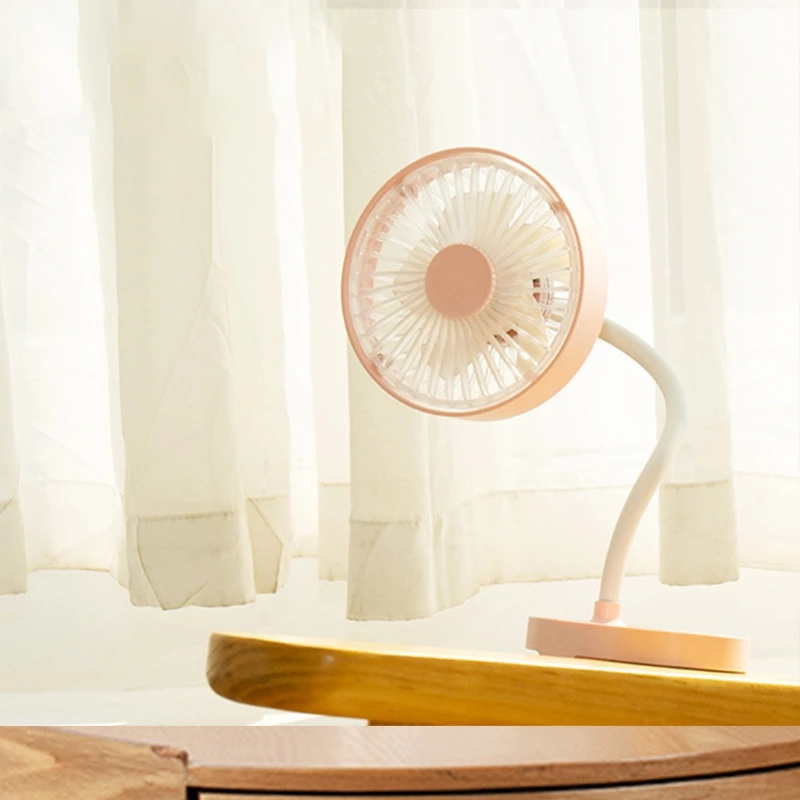 Clip Fan Mini Portable Night Light Fan Desk Fan 360 Rotaion USB Rechargeable Electric Fans for Outdoor Dropship