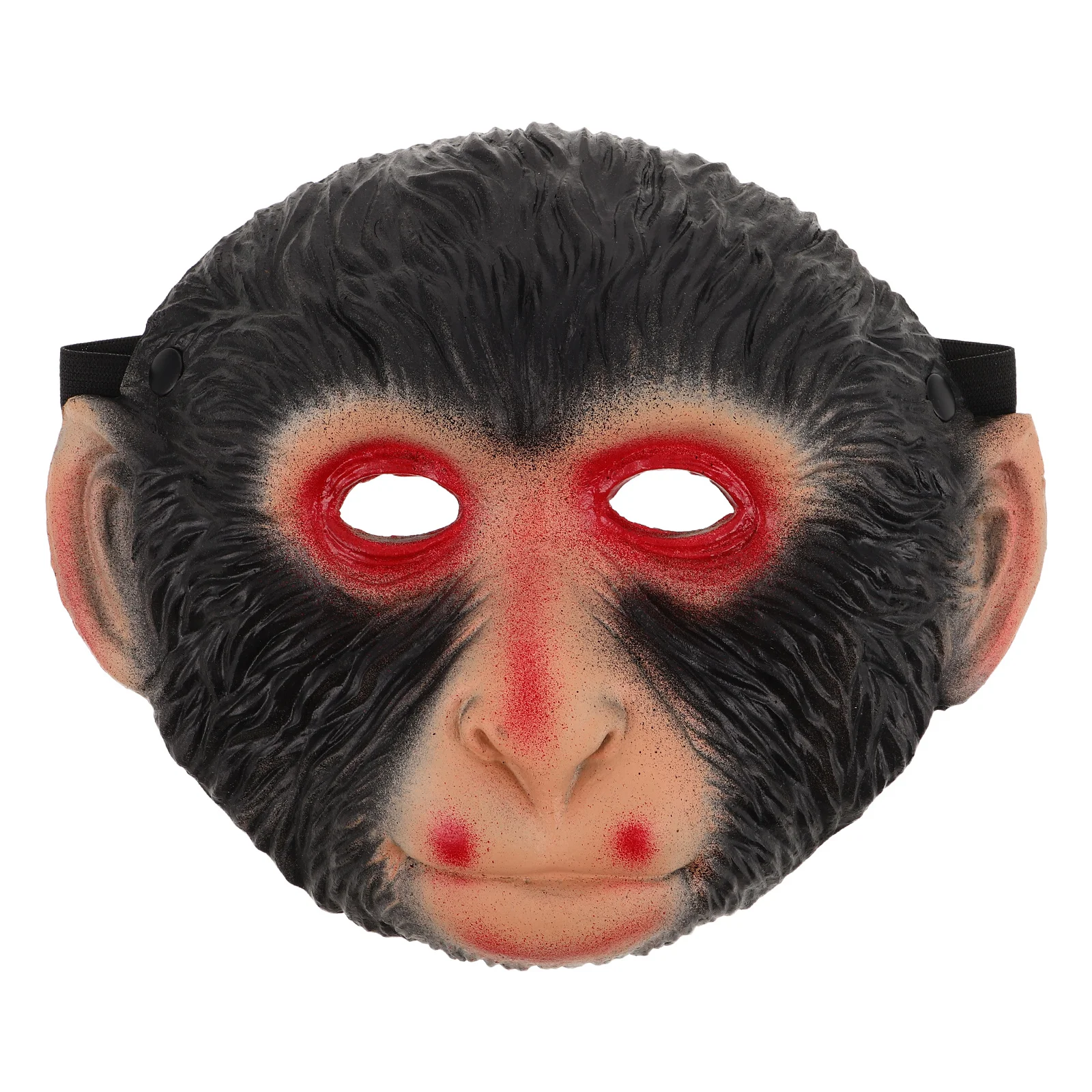 

Realistic Monkey Mask Halloween Costume Party Carnival Prop Soft PU Comfortable Fit Animal Headgear Black Halloween Monkey Mask