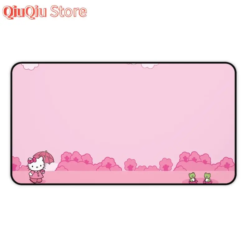 

Hello Kitty Mouse Pad | Hello Kitty Pink Umbrella and Frogs | Sanrio Desk Mat Gaming Setup | Coquette Cute Kawaii RGB Aesthetic