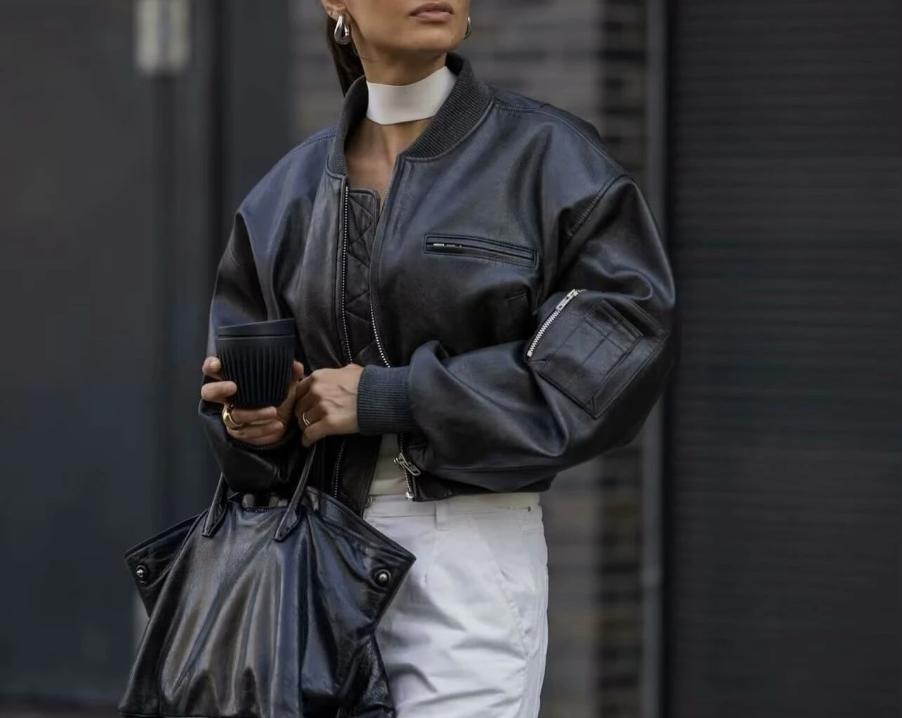 

Женская винтажная куртка на молнии - зима 2025 года, новый стиль, теплое свободное пальто из искусственной кожи с хлопковой подкладкой и длинными рукавами, модное