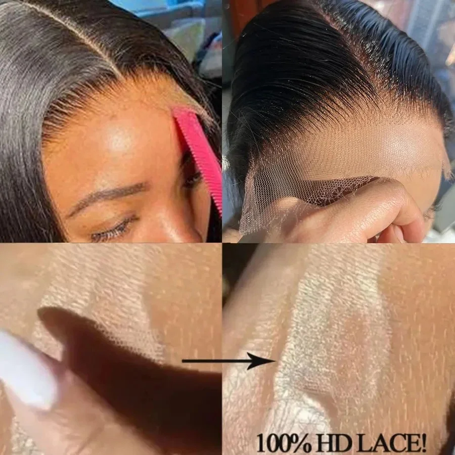 Phashion HD 6X4 9x6 ปิดลูกไม้ตรง Pre Plucked Swiss ปิดเท่านั้นสีดําธรรมชาติ 100% Remy Human Hair ขาย