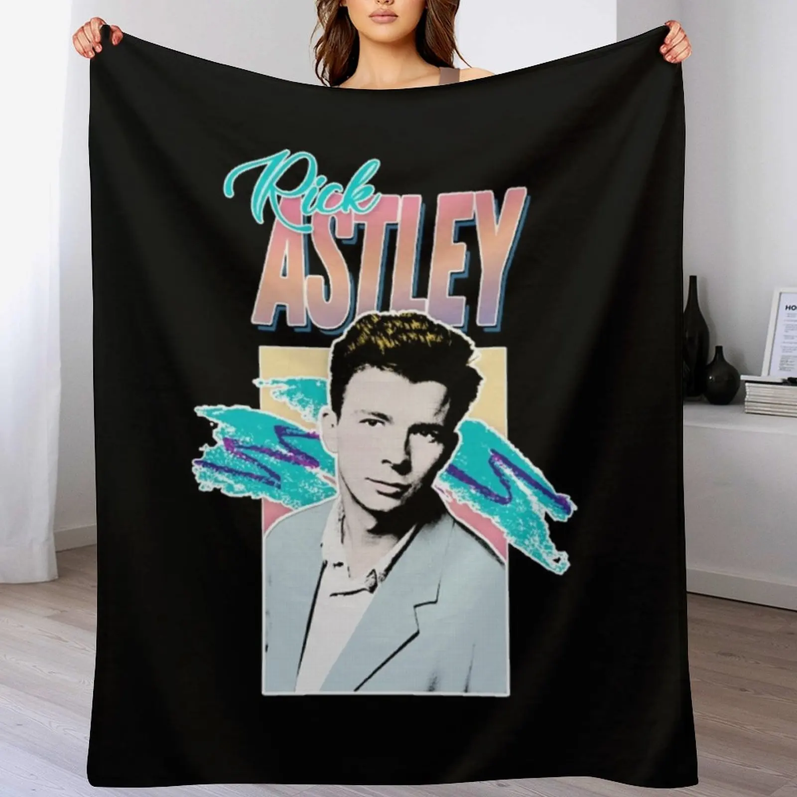 

Rick Astley Throw Blanket Wrinkle Resistant Lightweight Blanket