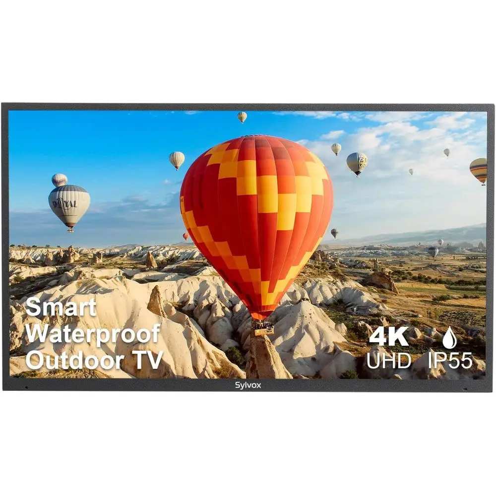 

43 Inch Outdoor TV, Waterproo 4K Smart TV, High Brightn,7x16(H) Commercial Grade, Supports WirelContion & Wi-i, ARC &CEC, Suitab
