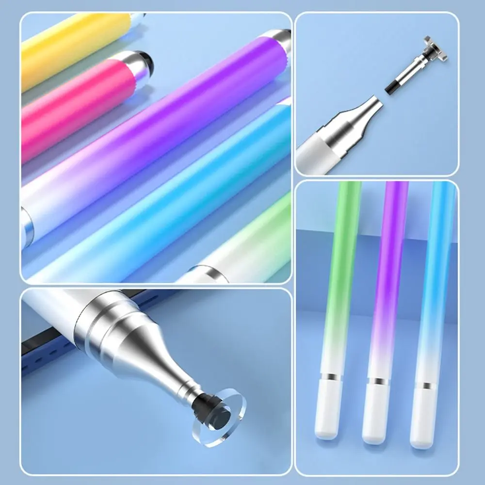 Caneta Stylus Plástica Universal de Alta Precisão, Caneta Touch Screen Capacitiva, Caneta de Desenho, Tablet, Android, iOS, 5Pcs