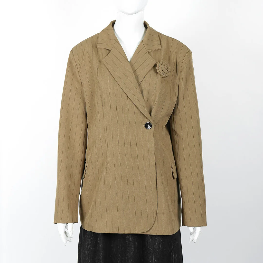 

2025 New Women Blazer Polyester Designer Fall Winter Jacket, Chic Office Commute & Casual Outing, Easy Wear Travel Friendly