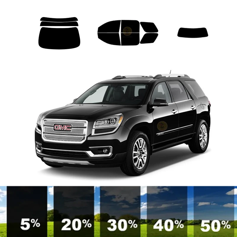 

precut Removable Window Tint Film For Car 100% UVR 5%-70%VLT Heat Insulation Carbon ﻿For GMC ACADIA 4 DR SUV 2007-2012