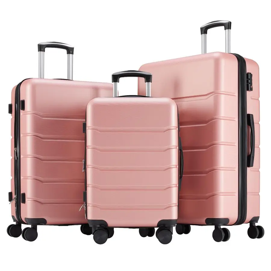 

Luggage Set, 20 24 28 Inch Hardside Suitcases with Spinner Wheels, Lightweight ABS Hard Shell Travel Luggage, TSA Approved Lock,